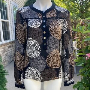🐲💙 Tory Burch Floral Print Silk Blouse